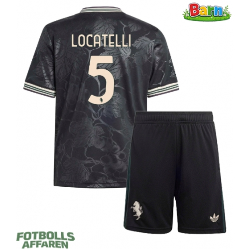 Juventus Manuel Locatelli #5 Tredjeställ Barn 2025-26 Kortärmad (+ Korta byxor)